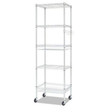 Alera® Nsf Certified 6-shelf Wire Shelving Kit, Six-shelf, 48w X 18d X 72h, Black freeshipping - TVN Wholesale